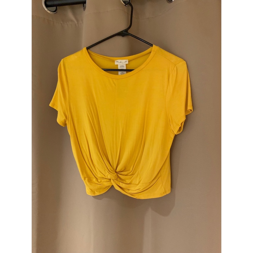 Mustard yellow crop top